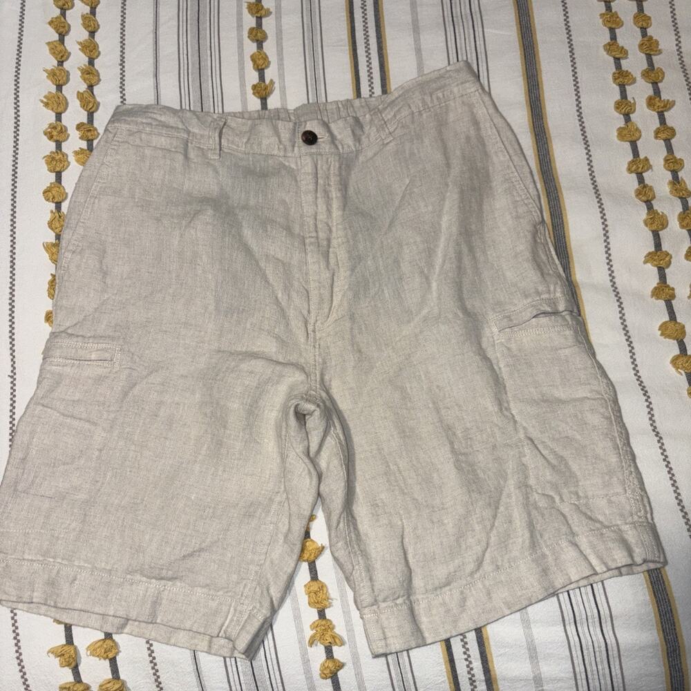 Caribbean Bermuda Shorts 100% Linen, 40 x 10, Resort Wear, Beach, EUC